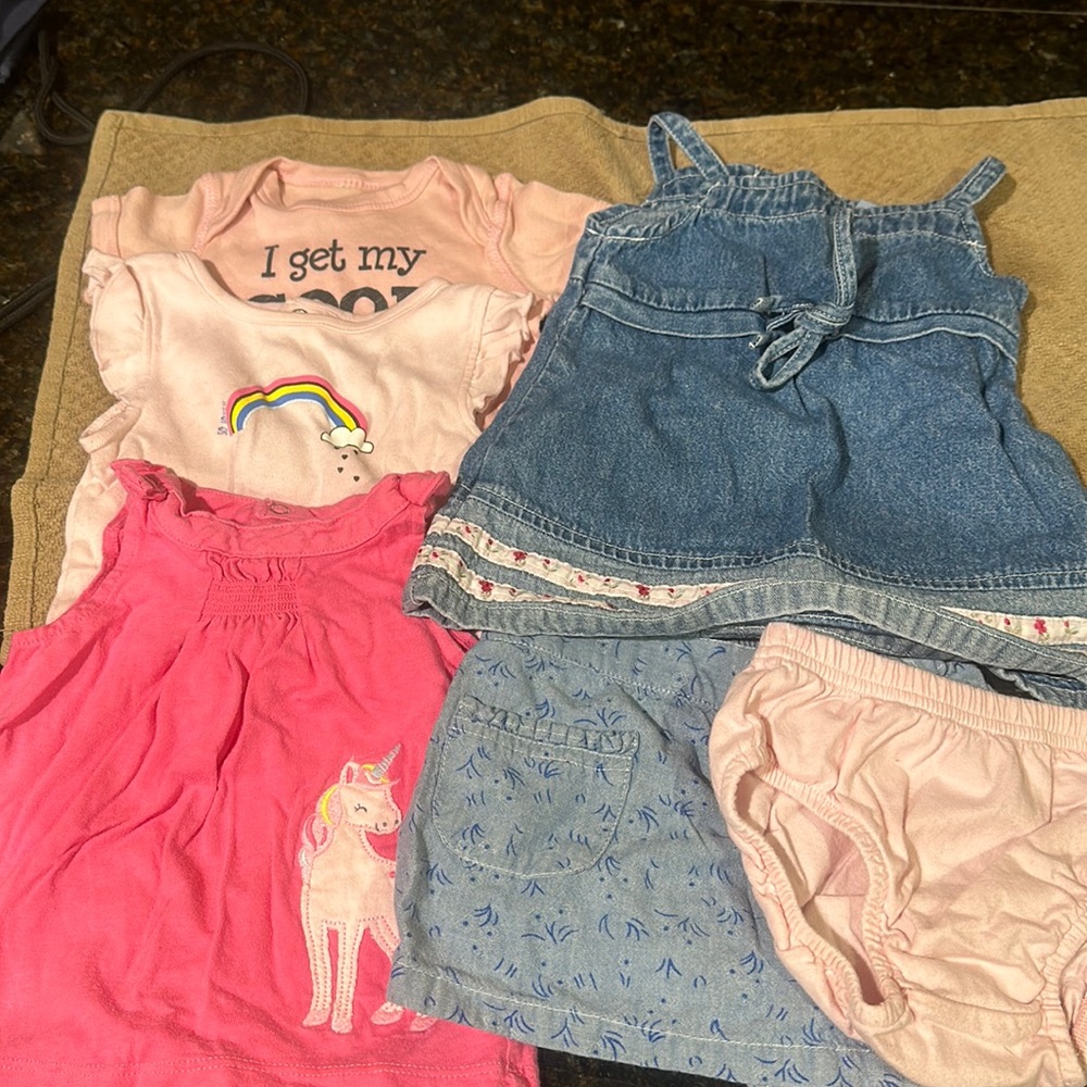 girl 6 pc bundle (3 mos- 12 mos)